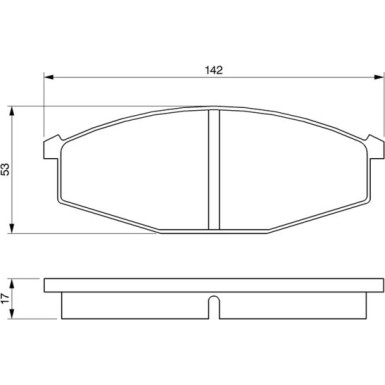 BOSCH Bremsbelagsatz, Scheibenbremse 0 986 468 630