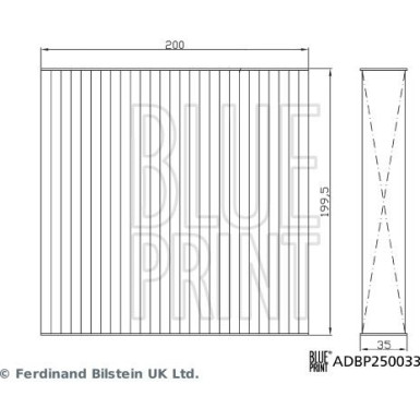ADBP250033 Filter, Innenraumluft ADBP250033 Filter, Innenraumluft