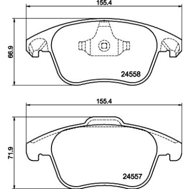Hella | Bremsbelagsatz, Scheibenbremse | 8DB 355 015-561