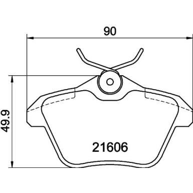 Hella | Bremsbelagsatz, Scheibenbremse | 8DB 355 018-291
