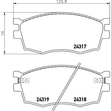 Hella | Bremsbelagsatz, Scheibenbremse | 8DB 355 006-951
