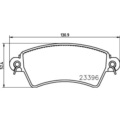 Hella | Bremsbelagsatz, Scheibenbremse | 8DB 355 019-341