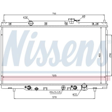 Nissens | Kühler, Motorkühlung | 68106