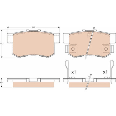GDB3175 Bremsbelagsatz, Scheibenbremse COTEC