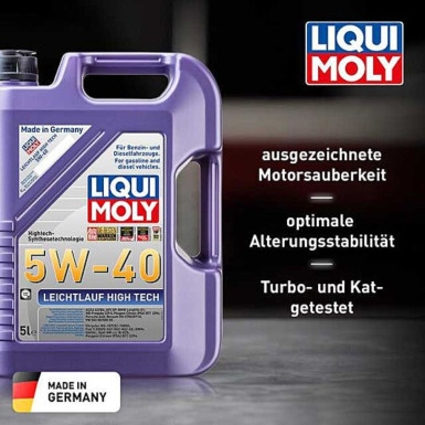 2x LIQUI MOLY 3864 Leichtlauf High Tech 5W-40 Motoröl, 10 L 2x LIQUI MOLY 3864 Leichtlauf High Tech 5W-40 Motoröl, 10 L