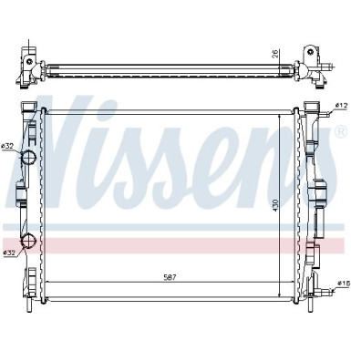Nissens | Kühler, Motorkühlung | 63765A