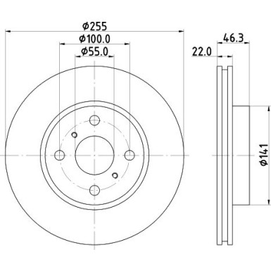 Hella | Bremsscheibe | 8DD 355 113-581