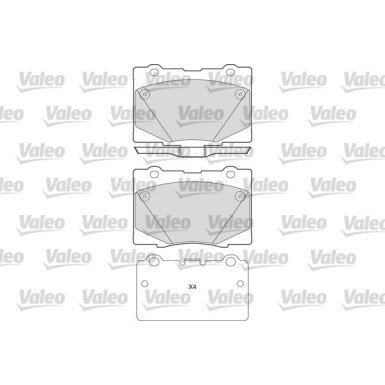 Valeo | Bremsbelagsatz, Scheibenbremse | 601669