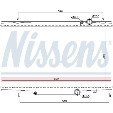 Nissens | Kühler, Motorkühlung | 61297