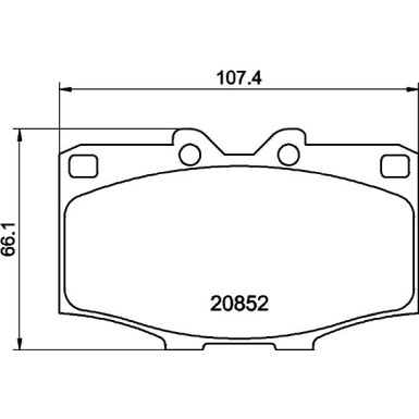 8DB 355 007-301 Bremsbelagsatz, Scheibenbremse