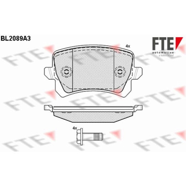 FTE | Bremsbelagsatz, Scheibenbremse | 9010673