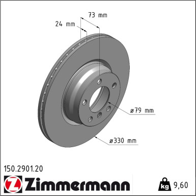 Zimmermann Bremsscheibe Coat Z 150.2901.20