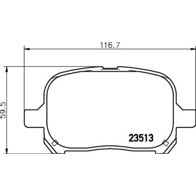 Hella | Bremsbelagsatz, Scheibenbremse | 8DB 355 009-351