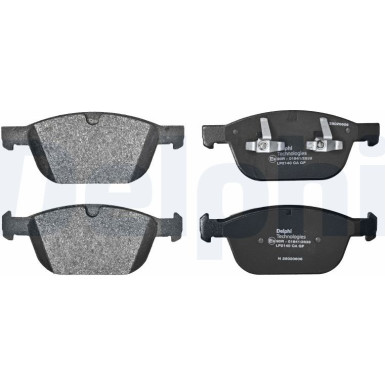 Delphi | Bremsbelagsatz, Scheibenbremse | LP2140