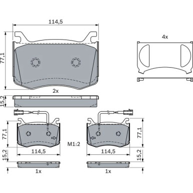 0 986 424 385 Bremsbelagsatz, Scheibenbremse