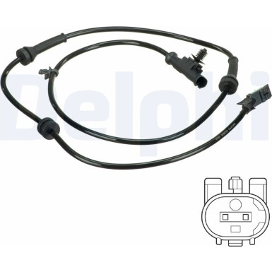 Delphi | Sensor, Raddrehzahl | SS20616