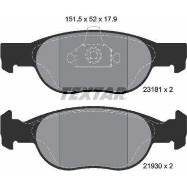Textar Bremsbelagsatz, Scheibenbremse Q+ 2318101