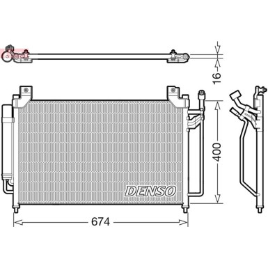 Denso | Kondensator, Klimaanlage | DCN44013