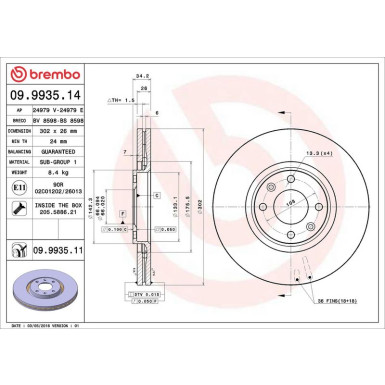 Brembo | Bremsscheibe | 09.9935.11