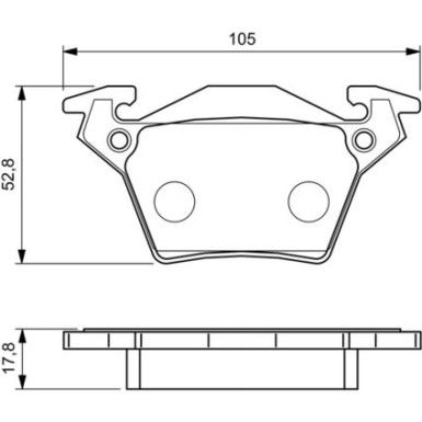 BOSCH Bremsbelagsatz, Scheibenbremse 0 986 460 002