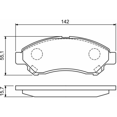 BOSCH Bremsbelagsatz, Scheibenbremse 0 986 494 936