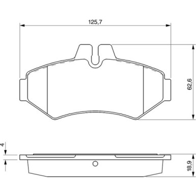 BOSCH Bremsbelagsatz, Scheibenbremse 0 986 424 516