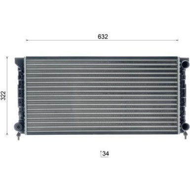 CR 345 000S Kühler, Motorkühlung BEHR