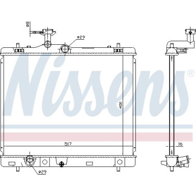 Nissens | Kühler, Motorkühlung | 64257