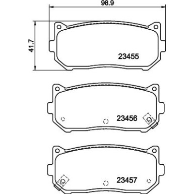 Hella | Bremsbelagsatz, Scheibenbremse | 8DB 355 009-341