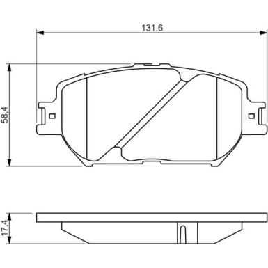 BOSCH Bremsbelagsatz, Scheibenbremse 0 986 494 418