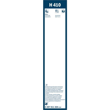 BOSCH H 410 Scheibenwischer Rear 3 397 011 434