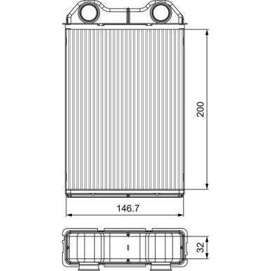 811533 Wärmetauscher, Innenraumheizung