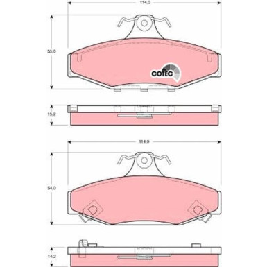 GDB3135 Bremsbelagsatz, Scheibenbremse COTEC