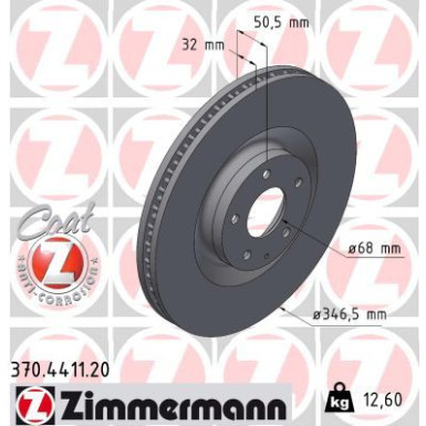 Zimmermann | Bremsscheibe | 370.4411.20