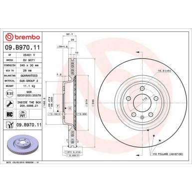 Brembo | Bremsscheibe | 09.B970.11