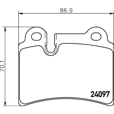 Hella | Bremsbelagsatz, Scheibenbremse | 8DB 355 011-861