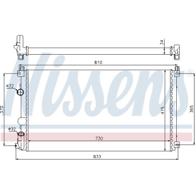 Nissens | Kühler, Motorkühlung | 63819