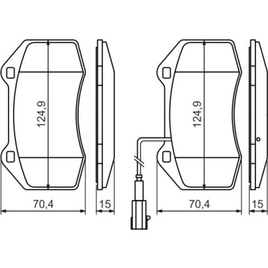 0 986 494 228 Bremsbelagsatz, Scheibenbremse