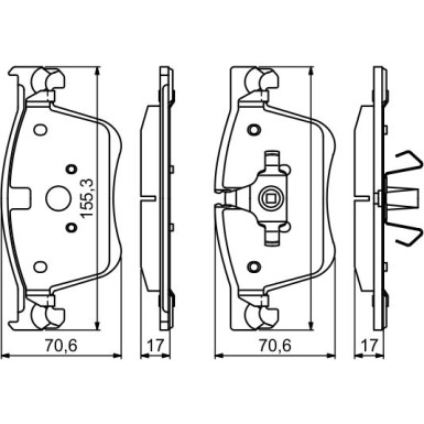 0 986 494 696 Bremsbelagsatz, Scheibenbremse