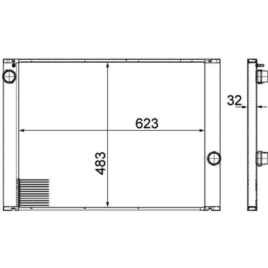 CR 1067 000P Kühler, Motorkühlung BEHR *** PREMIUM LINE ***
