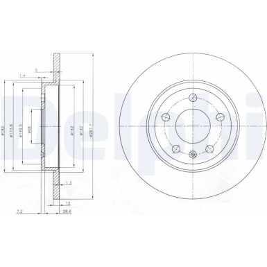 Delphi | Bremsscheibe | BG3996