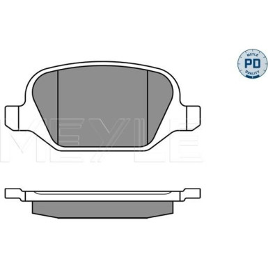 Meyle Bremsbelagsatz, Scheibenbremse MEYLE-PD: Advanced performance and design 025 236 0113/PD