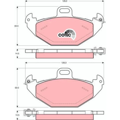TRW Bremsbelagsatz, Scheibenbremse COTEC GDB1353