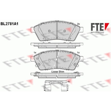 FTE | Bremsbelagsatz, Scheibenbremse | 9011079