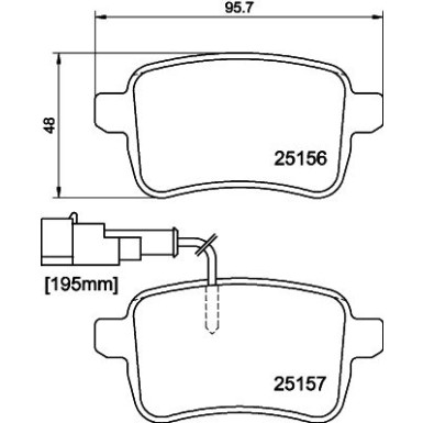 8DB 355 015-541 Bremsbelagsatz, Scheibenbremse