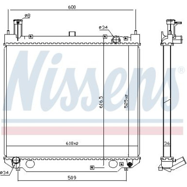 Nissens | Kühler, Motorkühlung | 64858A