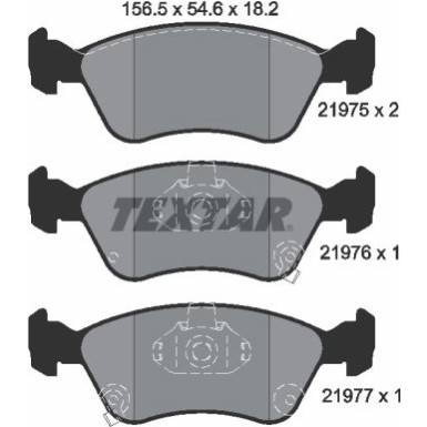 2197502 Bremsbelagsatz, Scheibenbremse