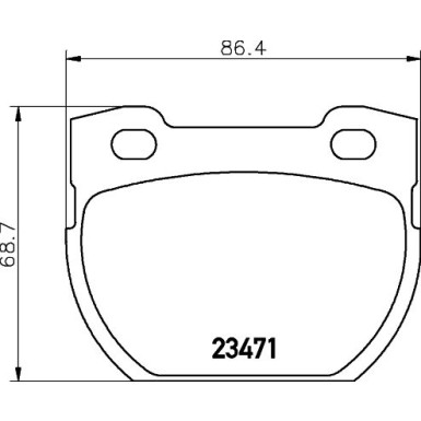 Hella | Bremsbelagsatz, Scheibenbremse | 8DB 355 019-231