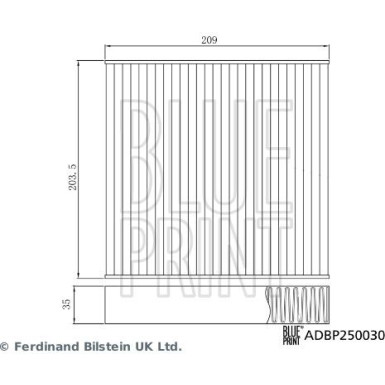ADBP250030 Filter, Innenraumluft