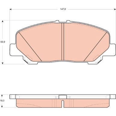 GDB3455 Bremsbelagsatz, Scheibenbremse